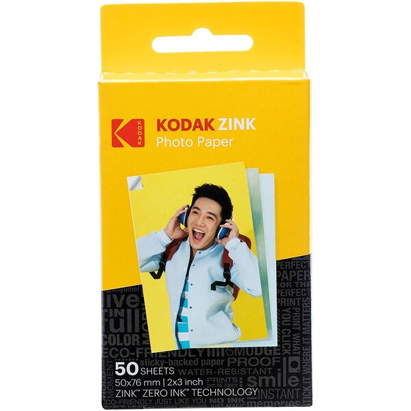 Kodak 2"x3" Premium Zink Photo Paper (20 Sheets) Compatible w/ Smile, Step, PRINTOMATIC RODZ2X350 - main